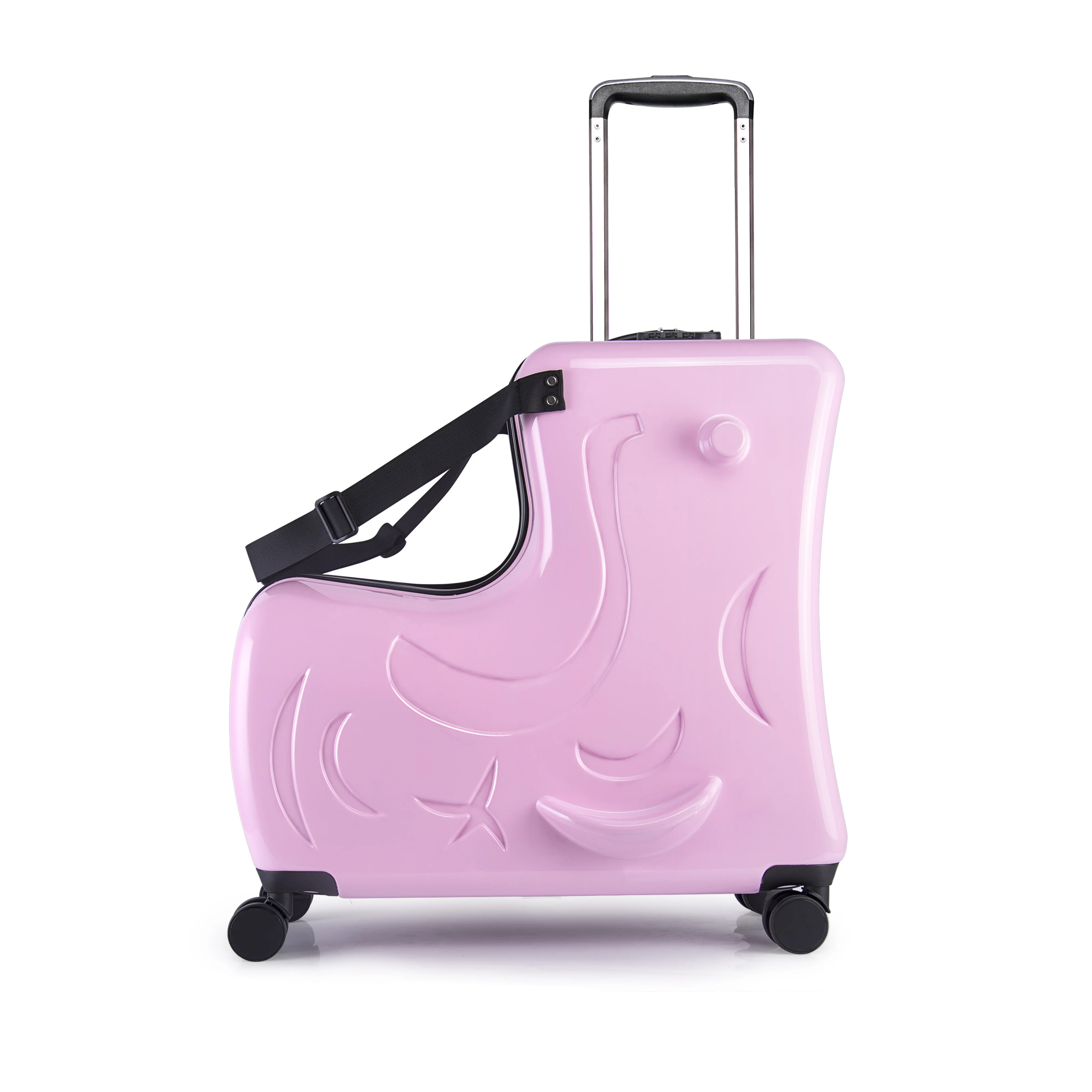 
Manufacturer patent new design personalized cute cabin travel kids luggage set with seat suitcase 