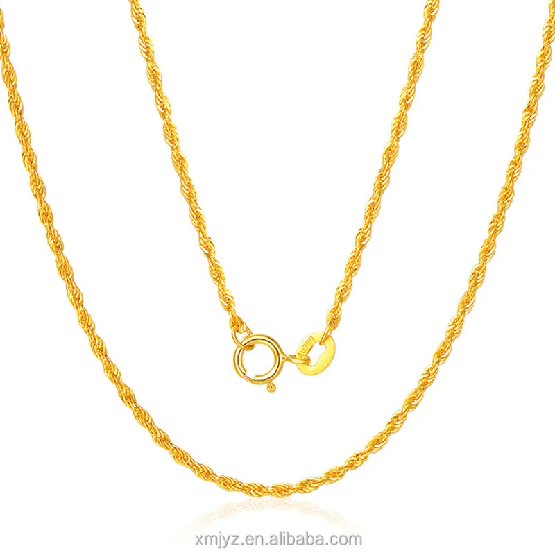 

18K Gold Twist Necklace Au750 Gold 18K Gold Clavicle Pendant With Chain