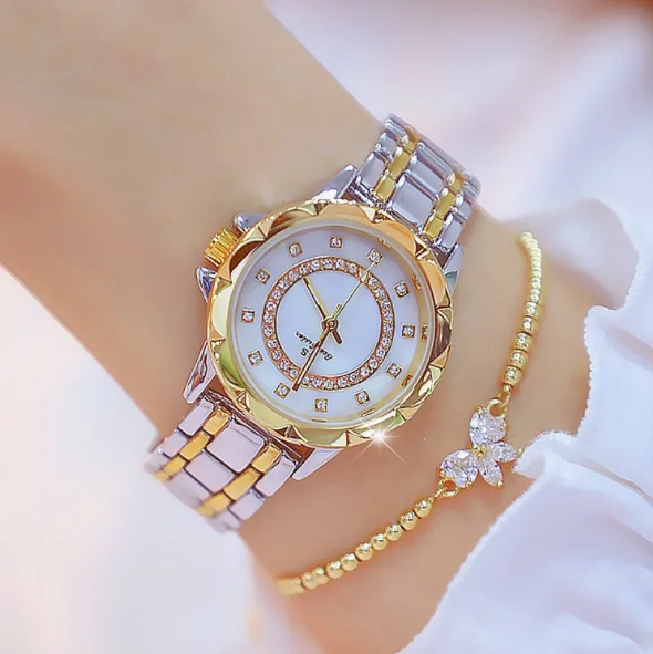 

New hot selling BS FA1506 factory direct luxury full diamond ladies watch fashion steel band wristwatches high quality, 1 colors
