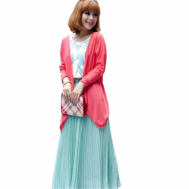 2018 Summer Ultra-thin Long Sleeve Women's Sun Protection Or Air Conditioning Cardigan Candy Color Thin Women's Tops