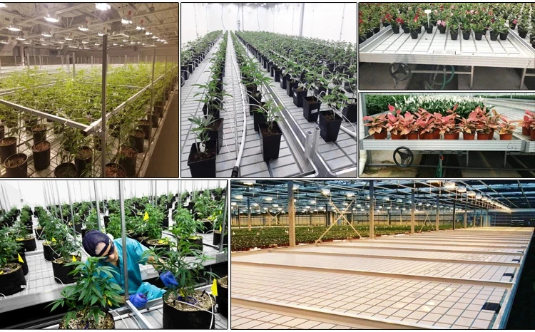 product water saving irrigation system greenhouse grow table bench abs flood tray seedbed adjustable height hot dip galvanized steel-9