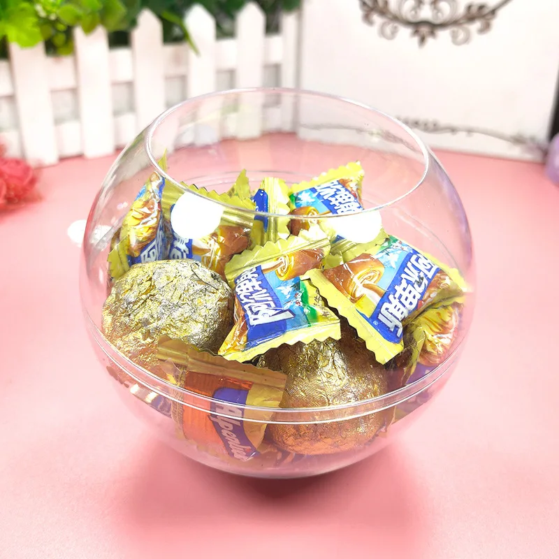 

Hollow Ball High Transparent Plastic Candy Storage Box For Holiday Christmas Wedding Birthday Party Decoration, Photo