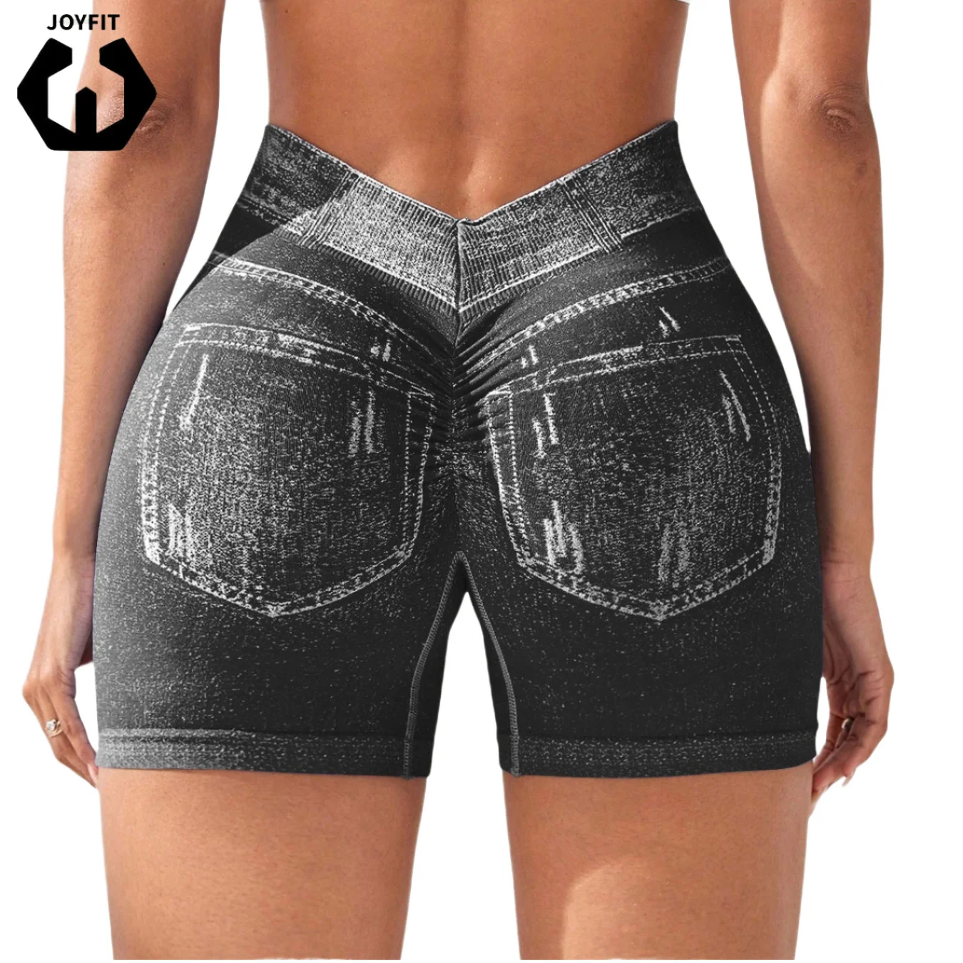 无缝High Elasticity Athletic Women's High-Waisted Shorts