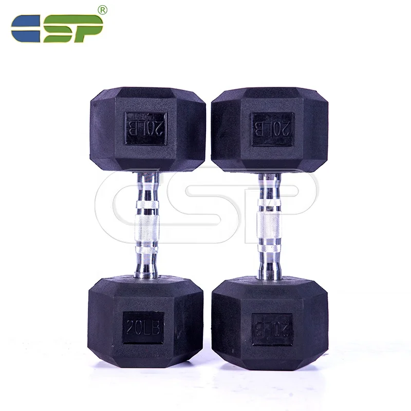 

10 kg Rubber hex dumbbell for gym cross fit