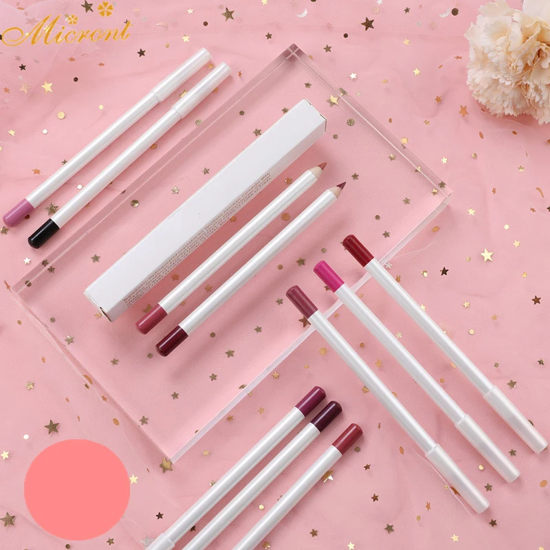 

New Arrivals Custom Logo Unique Cosmetic Waterproof Pink Red Dark Brown Vegan Lip Liner