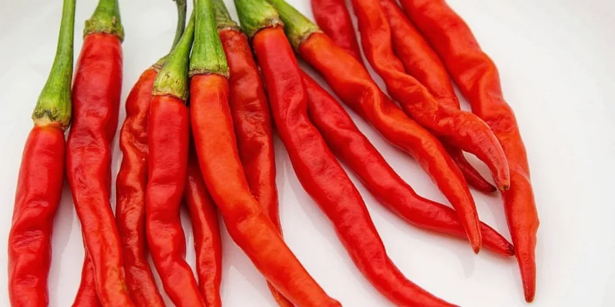 Close-up of Thai bird's eye chilies