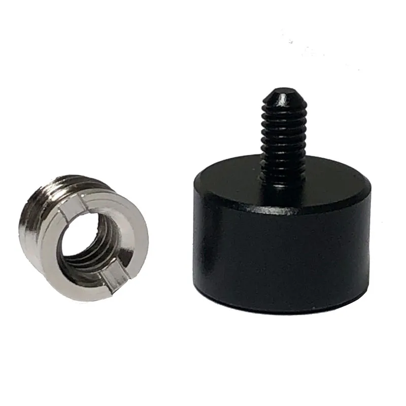 

aluminum alloy 4mm screw connector with 1/4 and 3/8 female thread for dvr projector tripod stand, Black screw with silver 1/4-3/8 adapter