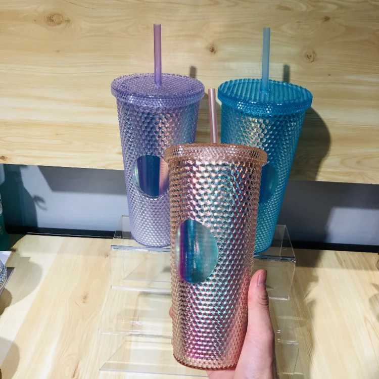 

Milk Tea Reusable Customised Coffe Water Cofee Plastic Resuable Woth Straw Cup, Customized colors acceptable