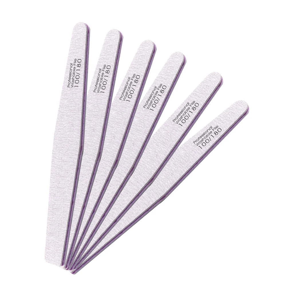 

Professional White Zebra 80 100 120 150 180 240 320 Double Side Custom Printed Logo Sets oem nail file, Pink