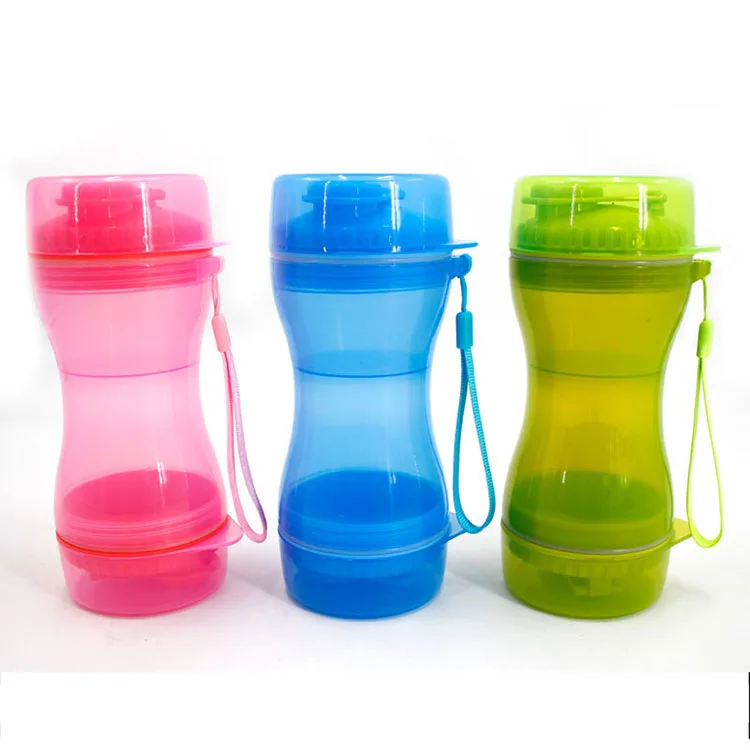 

MIKENDA Hot sell walking portable plastic travel recycling dispenser 200ml Pet dog water bottles, Pink, green, blue, white