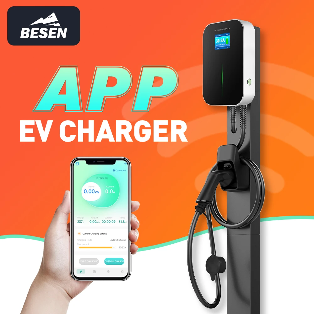 

BESEN factory APP EV CHARGER 32A 7kW WIFI CONTROL EV CHARGING POINT for electric cars