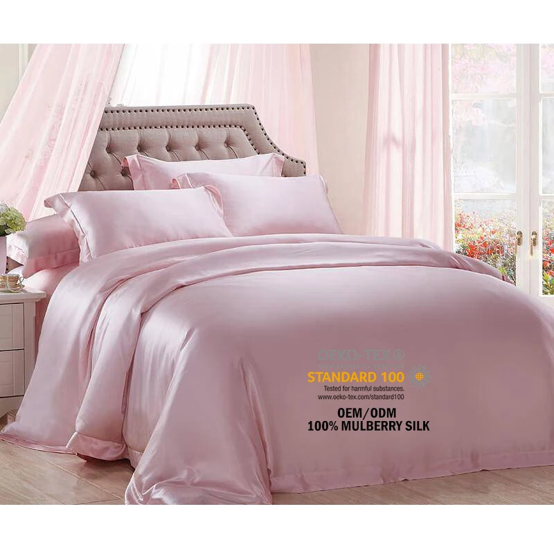 

Bedding Silk Bed Sheets Natural for Home Bed Flat Sheets Queen Mulberry Adult Woven 60 Modern Solid Grade 6a Plain Dyed