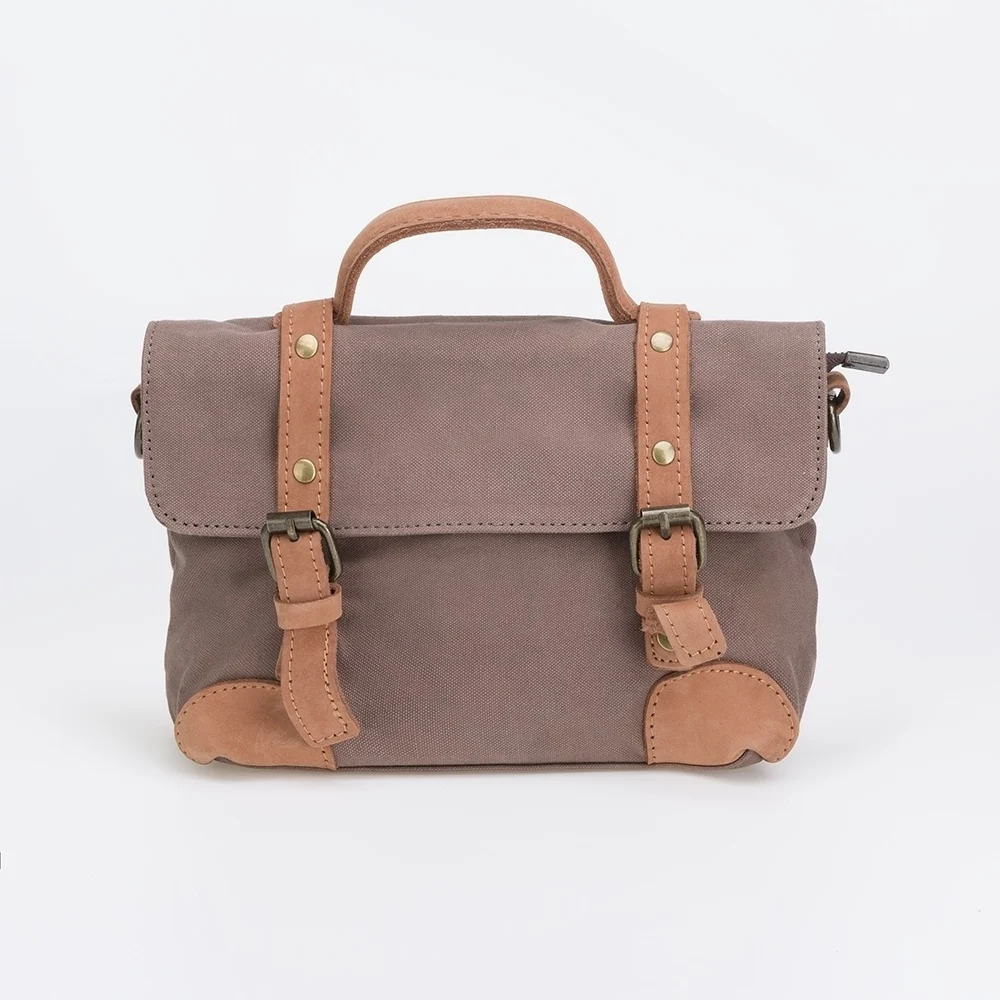 

20SC-8946M Hot sale factory direct small canvas leather crossbody bag for men