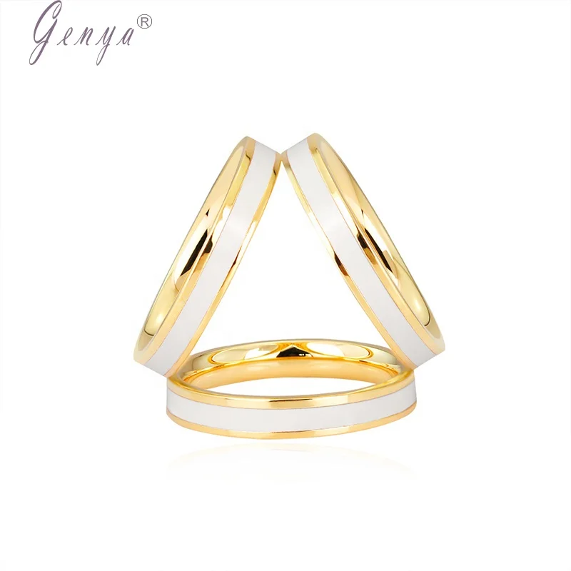 

GENYA Simple And Elegant Circinate Shaped Enamel Silk Scarf Ring Stainless Steel Fashion Women Scarf Ring Clips, As picture