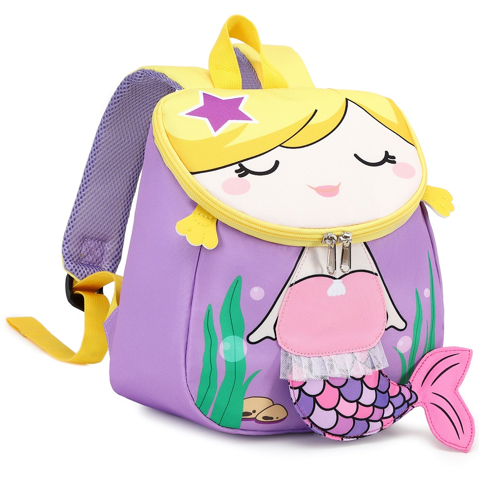 

3D Cute Child Kids Bag Cartoon Mermaid Backpack For School Children