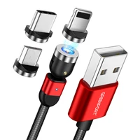 

On stock newest 3 in 1 Magnetic Phone Cable 180 degree Dual-use Bend and Straight Magnetic usb data cable for cellphones