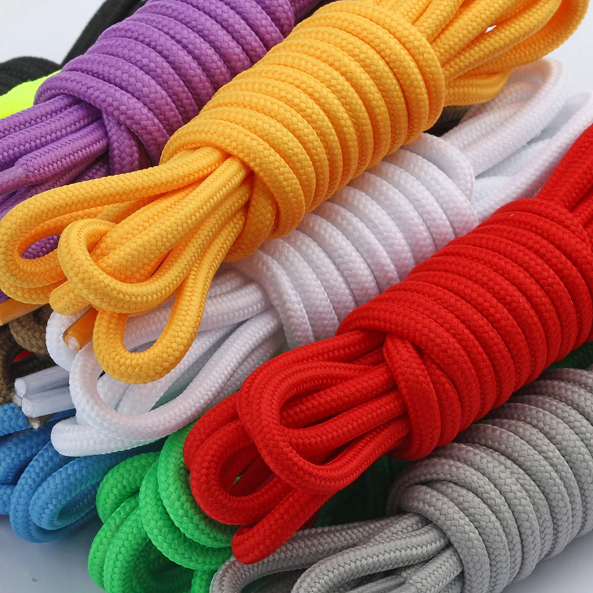 

5MM round shoelaces white mountaineering sports basketball shoes laces women casual single shoe lace polyester shoelace, 12 colors