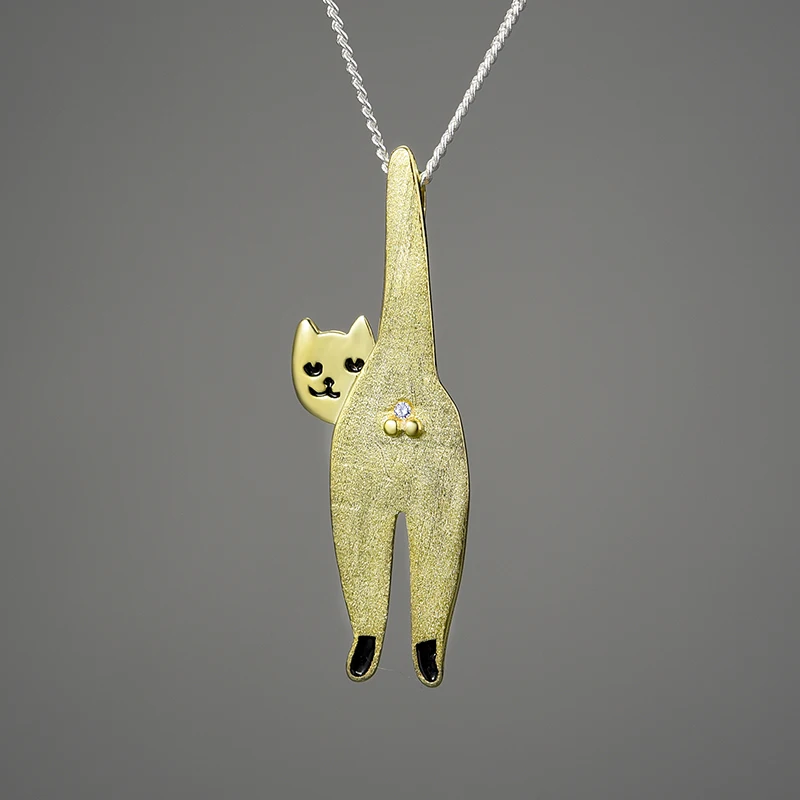 Fashion 2023 Hot Sale Cute Cat Fashion Silver Original Silver Jewelry for Women