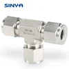 Instrument Double Ferrule Compression 1/16"~1" Stainless Steel 316 Tube Fitting Union Tee Connectors Pipe Fitting Swagelok