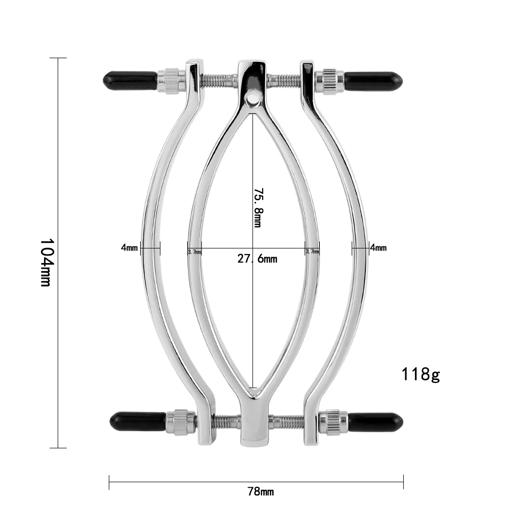 Adjustable Pussy Labia Clip Spreader Clitoris Clamp Teasing G Spot Stimulation Massager Vagina