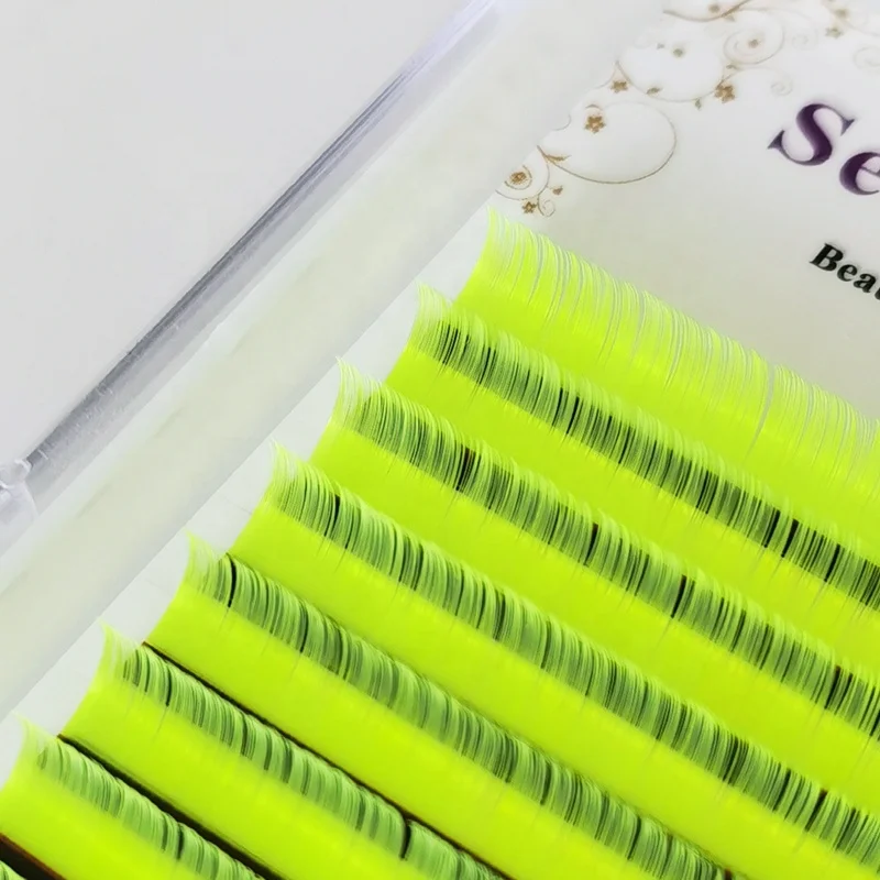 

Professional 0.07 Normal Round Wholesale pbt Mink colored eyelash extension Lash Trays, Mixed color