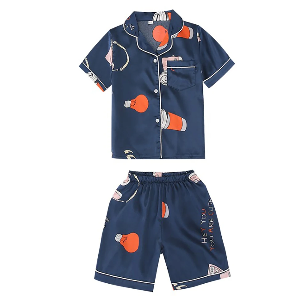 

What&why Boy Luxury Pajamas Kids Factory Price Boutique Clothing Set Kid Boy Polyester Sleep Wear Boy Custom Summer Clothing, Customized color