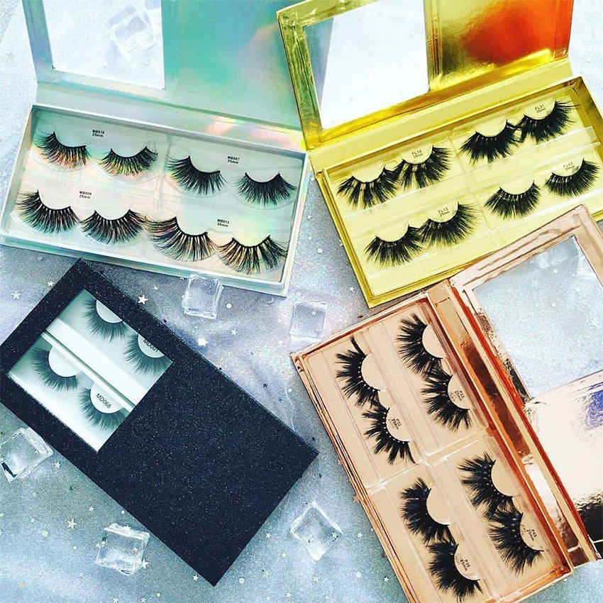 

cruelty free cheap vendor wholesale 3d 5d 6d faux mink eyelashes private label, Natural black