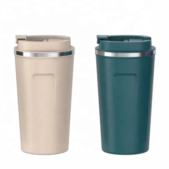 

350ml leak proof reusable coffee stainless steel tumbler insulated travel custom coffee mugs with flip cap