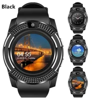 

2019 phone touch screen bluetooth fitness v8 smart watch bracelet with camera clock anti-loss