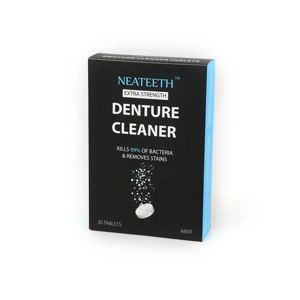 

Neateeth Home Use Portable Denture Cleaning Tablets Teeth Cleansing Oral Care Solution Stain Remover Private Label