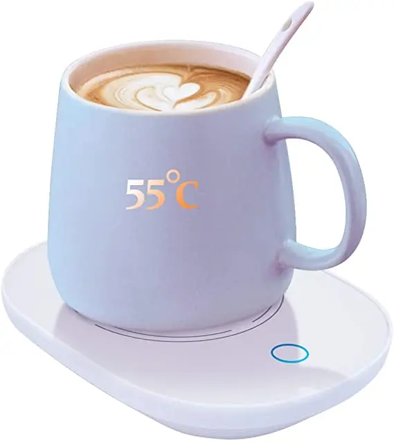 

Coffee Warmer Plate Cup Warmer Plate for Milk Tea Water Coffee Mug Warmer for Office Home Use, White