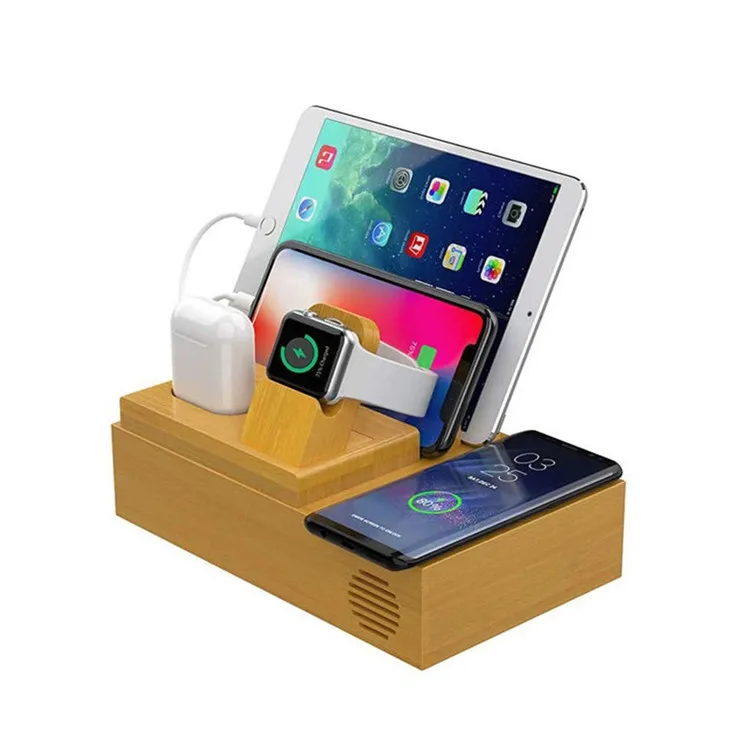 

5 in1 40W Portable Wireless Charging Dock Station Multiple usb Charger Station for Multiple Devices