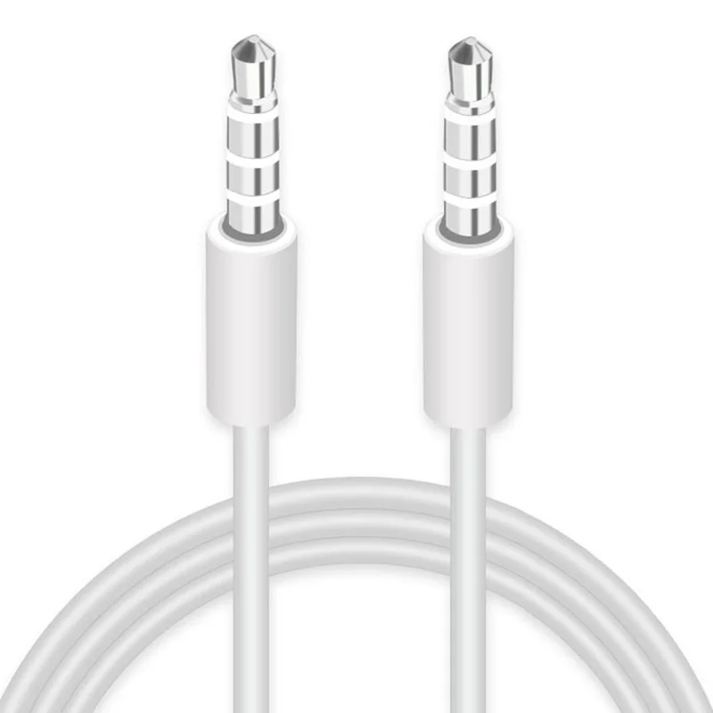 

Fast Transmitting AUX Cable 3.5mm to 3.5mm Male Plug Stereo Audio Cable For Mobile Phone / iPad / Car / MP4, White