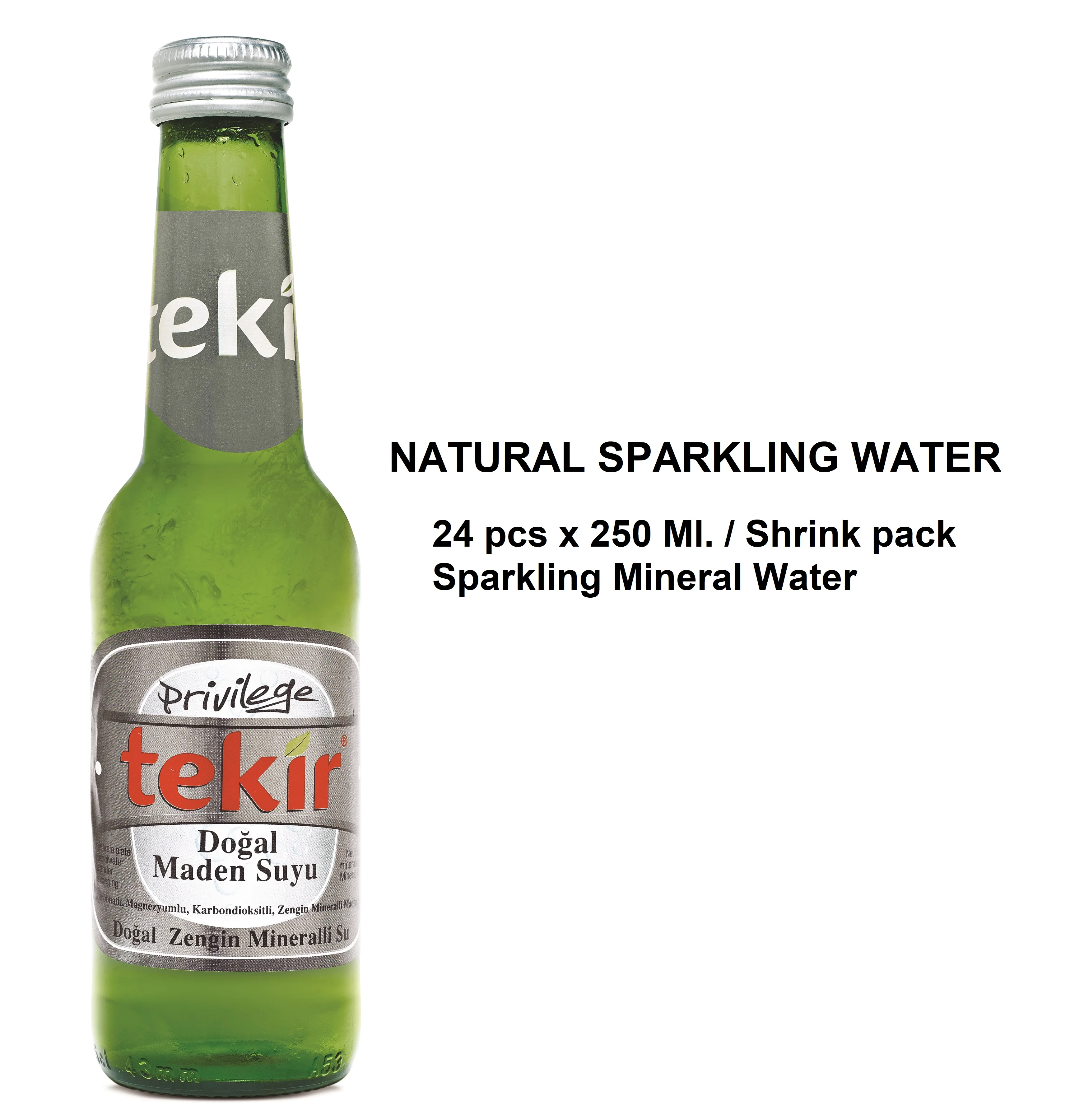 
Sparkling Mineral Water - 250 Ml. Glass Bottled Screw Cap 250 