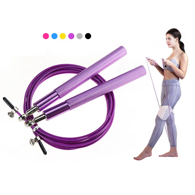 

Skipping Rope Adjustable Weight Loss Workout Exercise Wire Fitness Speed Aluminum Cable Jump Rope Cuerdas para saltar, As picture