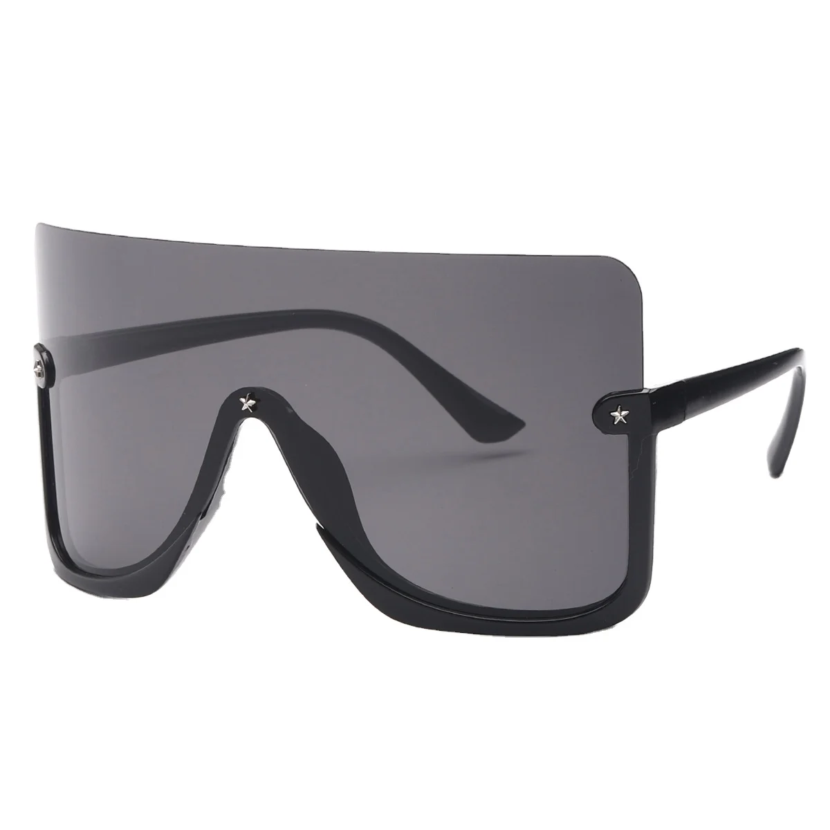 

[RTS] 2021 Hot Sale Metal One-Piece Face Shield Big Frame Sunglasses UV400 Eyewear Glasses