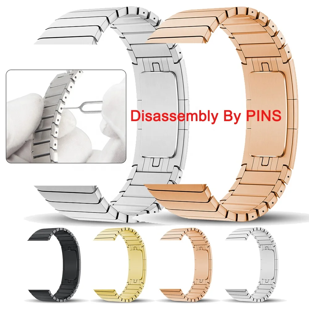 

Tschick Original Buckle Link Bracelet Strap For Apple Watch Band iWatch 4 3 5 38/40mm 44/42mm 3 Stainless Steel Metal Watchband, Multi-color optional or customized
