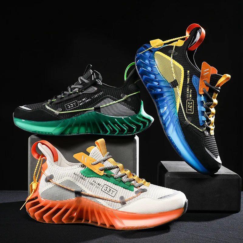 

Man Shoes Platform Sneakers 2020 Sports Fashion Sneakers Bottom Casual Running Men's Big Size Youth Blade Shoes