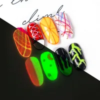 

New style 5 discolored colors nail Spider painting brushed luminous gel for nail art decoration