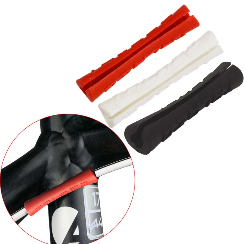 

MTB bike protection tool Rubber cable protector Line pipe opening protective cover Bicycle line tube protective cover, Black red white