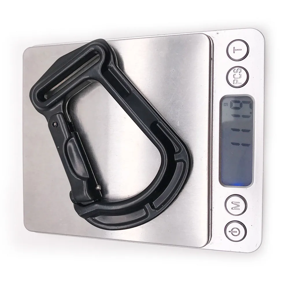 BT-Z525 Heavy Zinc Alloy Black Indoor Sport Safety Hanging Suspension Training Yoga Swivel Hook 38 mm Lanyard Carabiner