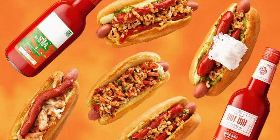Chili dog with coleslaw and garlic fries
