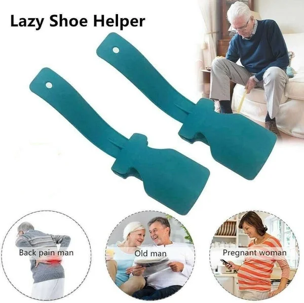 

2PCS Lazy Shoe Helper Unisex Wear Shoehorn Helper Handled Shoehorn Shoe Easy on & Off Shoe Sturdy Slip Aid Lifting Helper