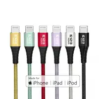 

Original MFi 2.4A 3A PD Fast Charger USB Cable for IPhone 11 for Apple Data Cable,Nylon Braided C to Lightning USB Charger Cable