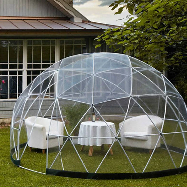 

Outdoor Waterproof PVC Transparent Fabric Dome Tent Luxury Geodesic Dome Tent Hotel