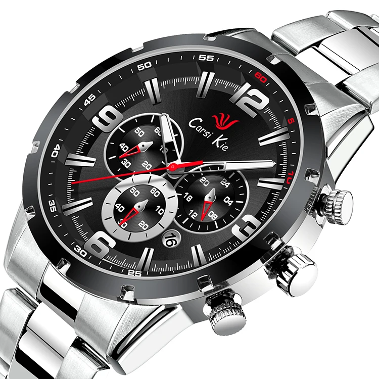 

2020 latest fashion luxury quartz wrist watch branded watches men wrist, Black, sliver and so on