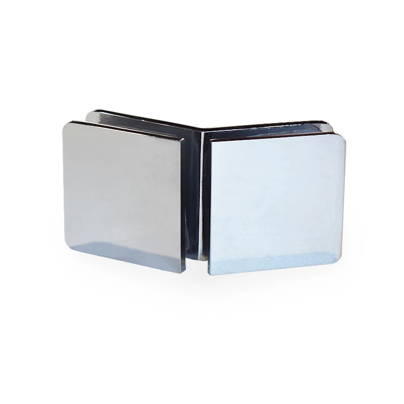 

Glass mounted double sided heavy duty shower door glass clamp