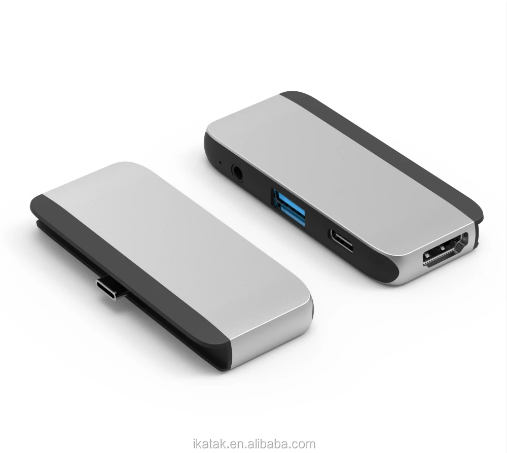 4 in1 USB-C Adapter with Compact Magnetic Holder USB Type C hub for iPad