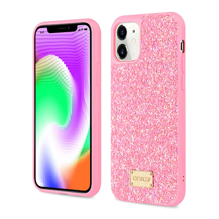 

High Quantity Shining For Iphone 12pro max Case Shockproof Glitter Moblie Phone Bling Case For Iphone12 Glitter case, 6 colors