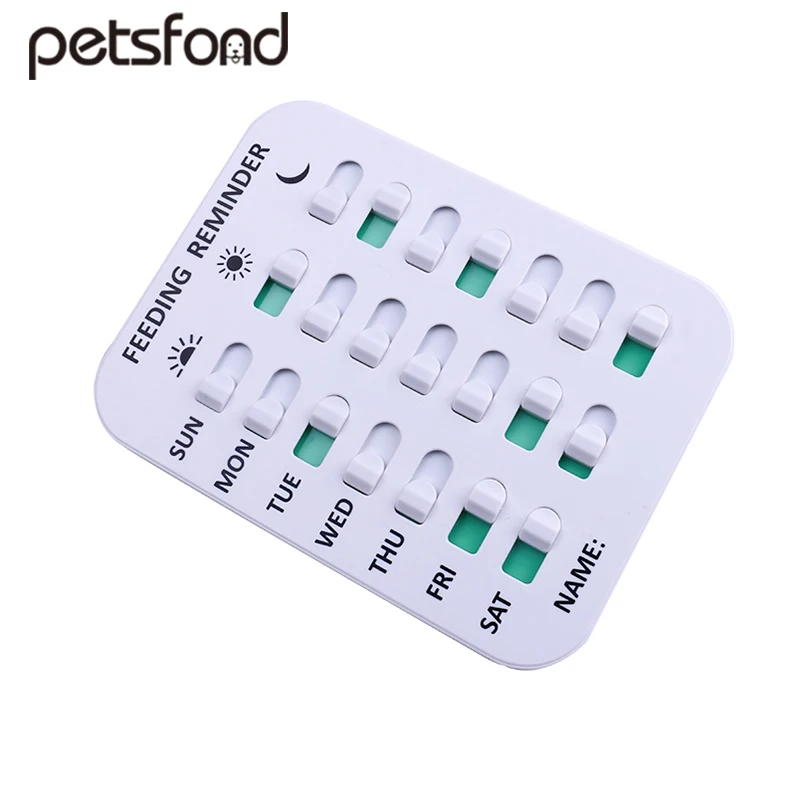 

Pet Feeding Reminder Board MG4s Pet Training Recording Board, White